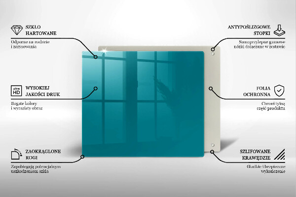 Krycia doska na sporák tyrkysová