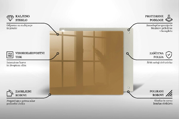 Sklo za varnú dosku Farba béžová