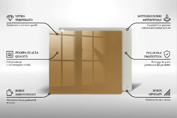 Sklo za varnú dosku Farba béžová