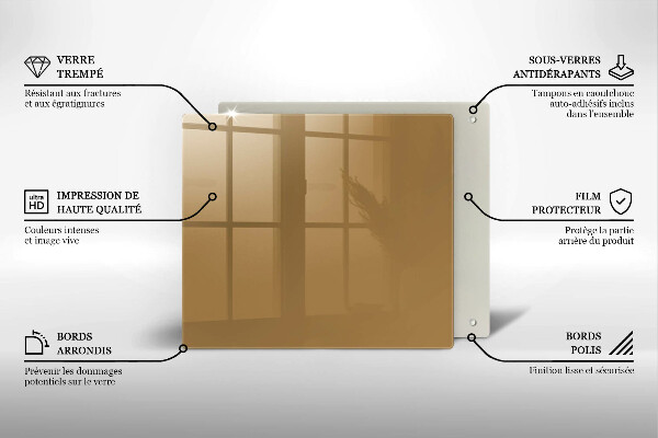 Sklo za varnú dosku Farba béžová