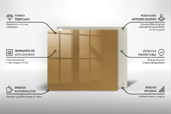 Sklo za varnú dosku Farba béžová