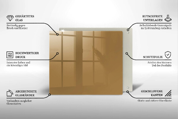 Sklo za varnú dosku Farba béžová