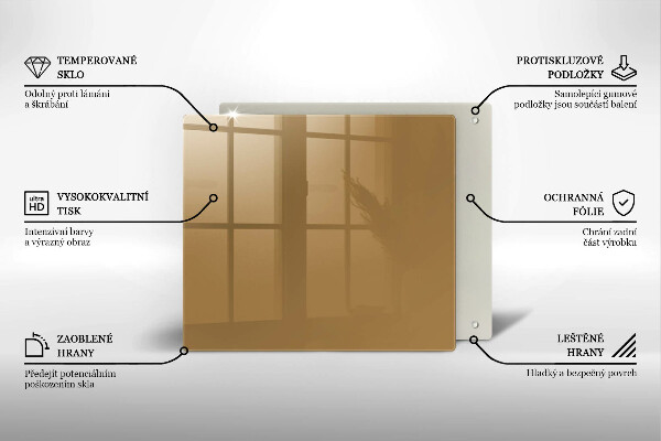 Sklo za varnú dosku Farba béžová