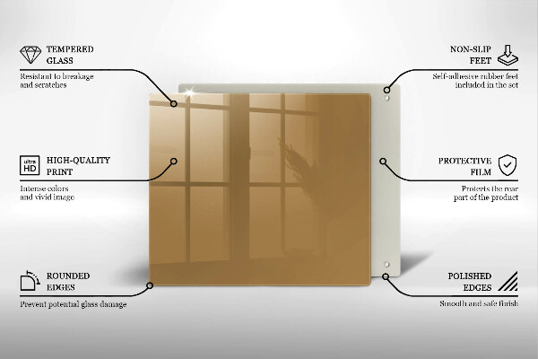 Sklo za varnú dosku Farba béžová