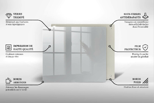 Sklo za varnú dosku Šedá farba