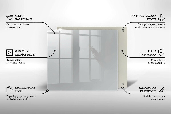 Sklo za varnú dosku Šedá farba