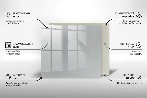 Sklo za varnú dosku Šedá farba