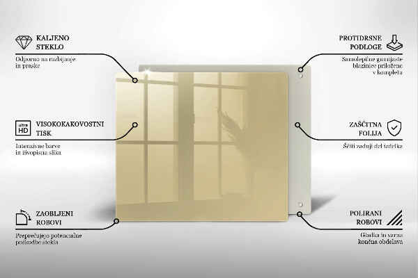 Sklo za varnú dosku Farba béžová