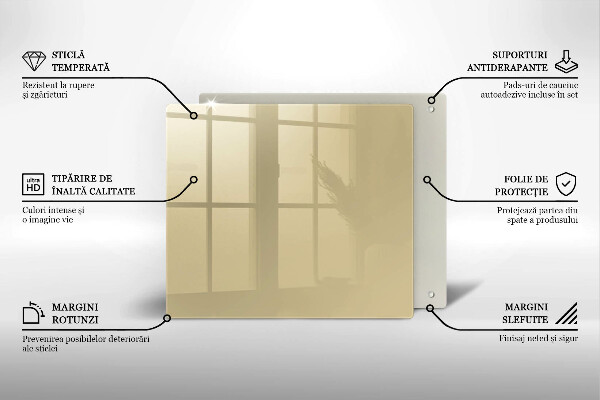 Sklo za varnú dosku Farba béžová
