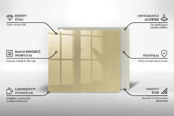 Sklo za varnú dosku Farba béžová