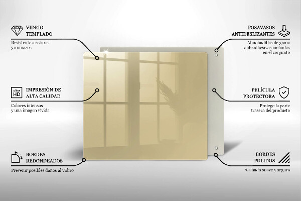 Sklo za varnú dosku Farba béžová