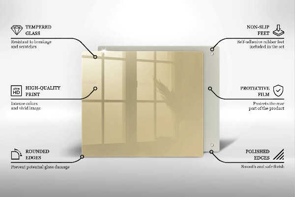 Sklo za varnú dosku Farba béžová