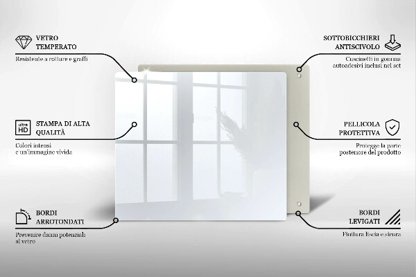 Sklo za varnú dosku biela farba