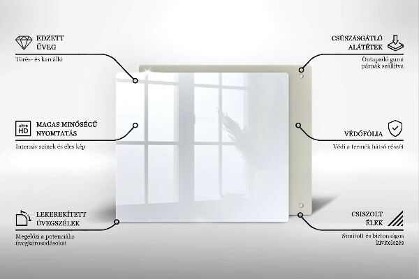 Sklo za varnú dosku biela farba