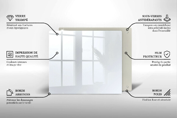 Sklo za varnú dosku biela farba