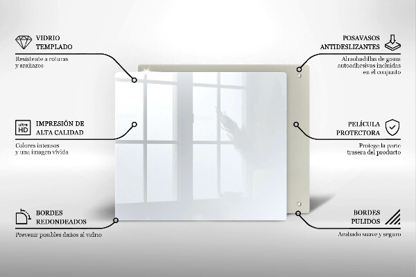 Sklo za varnú dosku biela farba