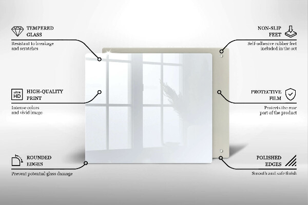 Sklo za varnú dosku biela farba