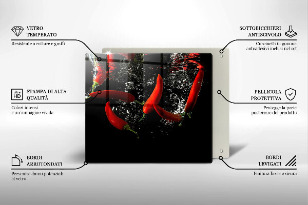Kryt na indukčnú dosku Chilli papričky vo vode