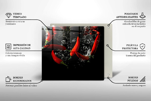 Kryt na indukčnú dosku Chilli papričky vo vode