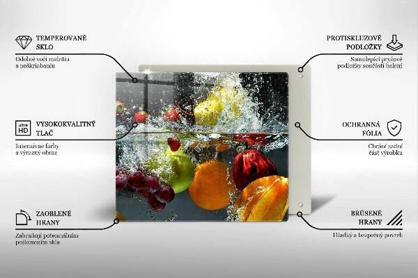 Kryt na indukčnú dosku Šťavnaté ovocie vo vode