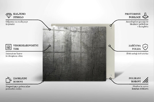 Kryt na indukčnú dosku Kovová textúra