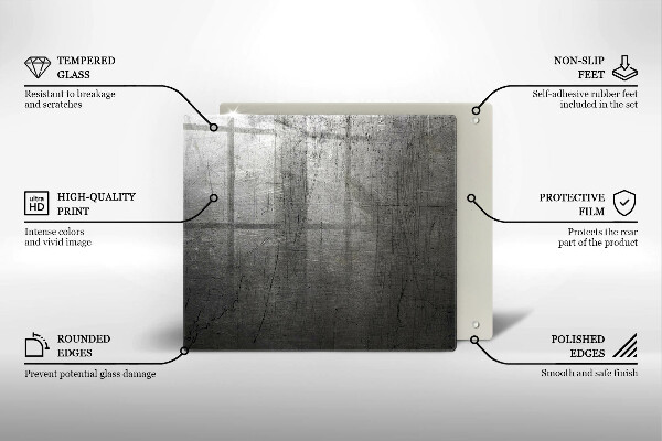 Kryt na indukčnú dosku Kovová textúra