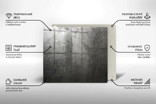 Kryt na indukčnú dosku Kovová textúra
