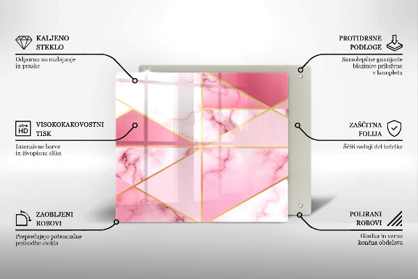 Sklo za varnú dosku Geometrický mramor