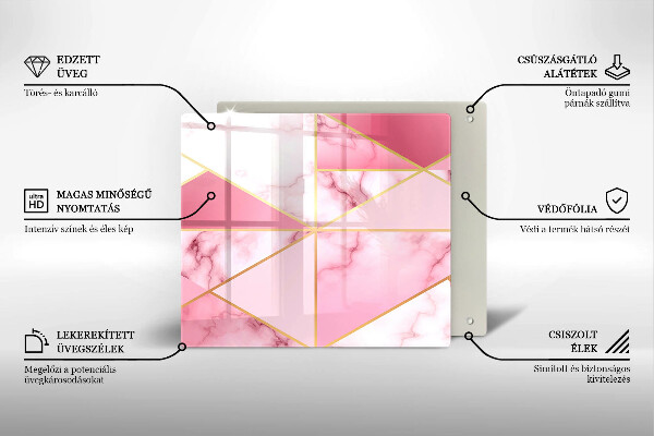 Sklo za varnú dosku Geometrický mramor