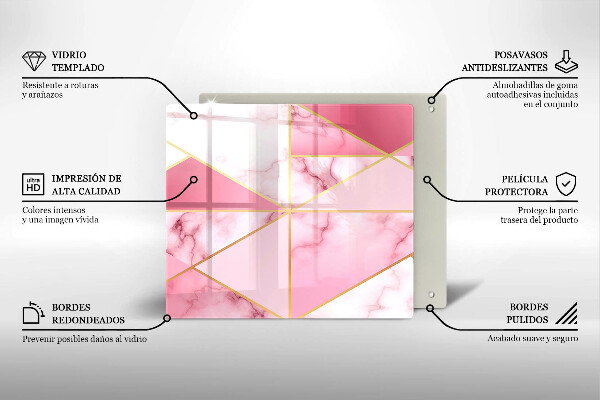 Sklo za varnú dosku Geometrický mramor