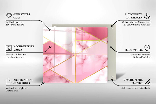 Sklo za varnú dosku Geometrický mramor