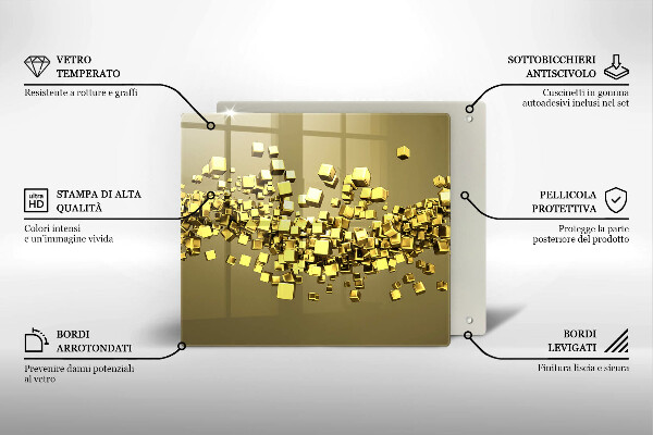 Sklo za varnú dosku Abstraktná 3D geometria