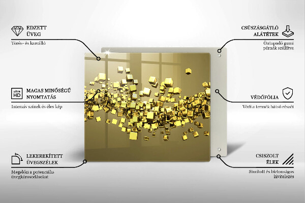 Sklo za varnú dosku Abstraktná 3D geometria