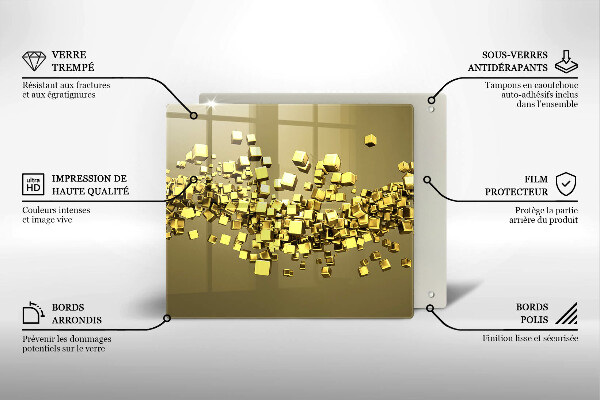 Sklo za varnú dosku Abstraktná 3D geometria