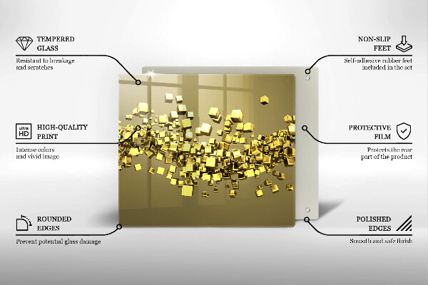 Sklo za varnú dosku Abstraktná 3D geometria