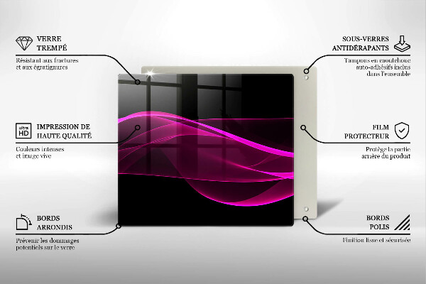 Kalené sklo za sporák Ružová abstrakcia