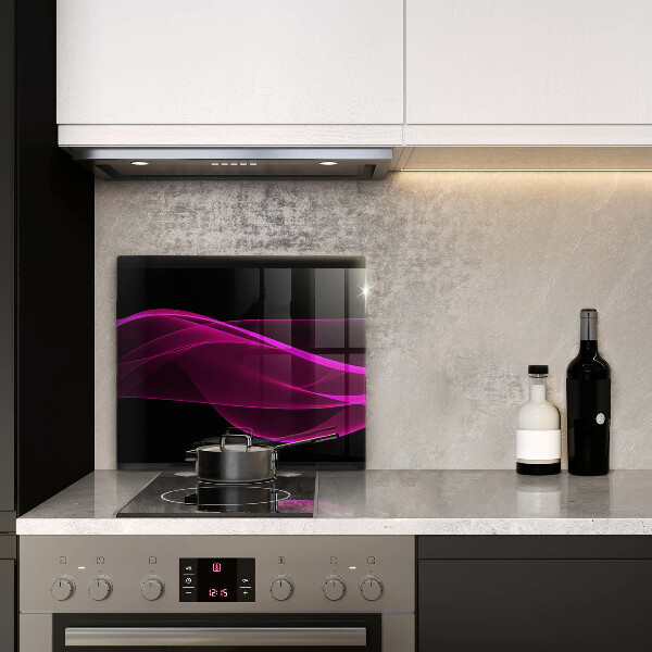 Kalené sklo za sporák Ružová abstrakcia