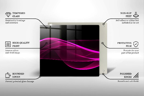 Kalené sklo za sporák Ružová abstrakcia