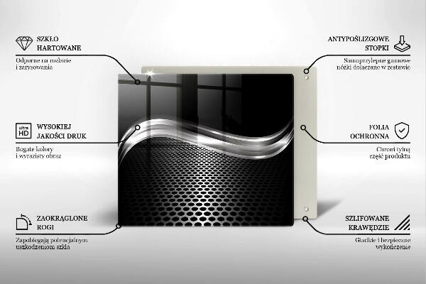 Sklo za varnú dosku Kovová konštrukcia