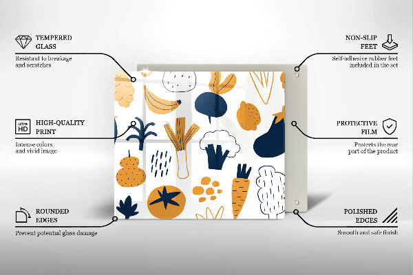 Sklo za varnú dosku Jedlo ilustrácie