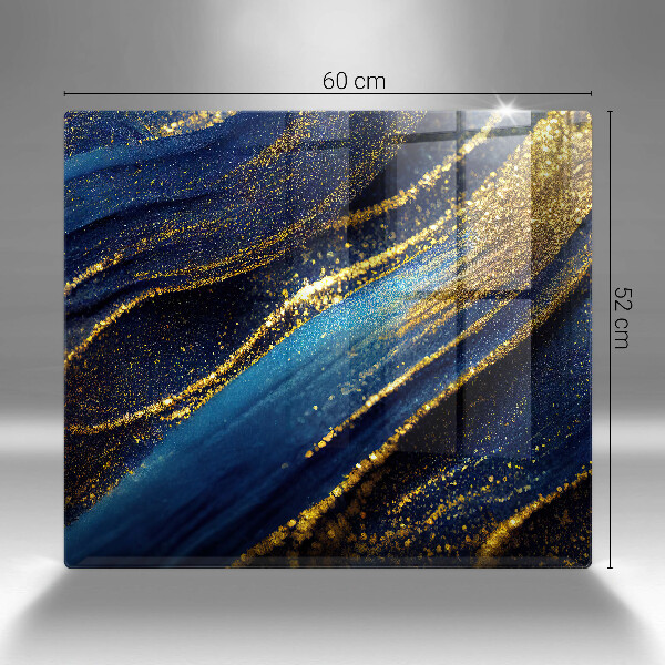 Krycia doska na sporák Námornícka modrá abstrakcia