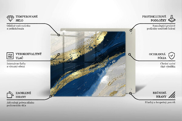 Krycia doska na sporák Textúra so zlatom