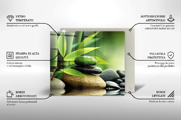 Krycia doska na sporák Zen bambusové kamene