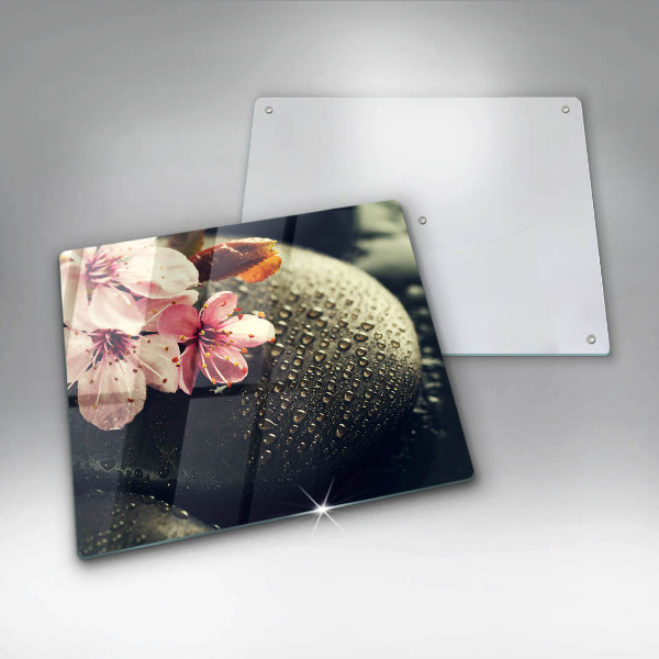 Krycia doska na sporák Kvety zenové kamene