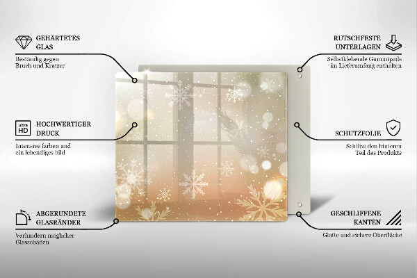 Krycia doska na sporák Snehové vločky