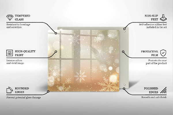 Krycia doska na sporák Snehové vločky