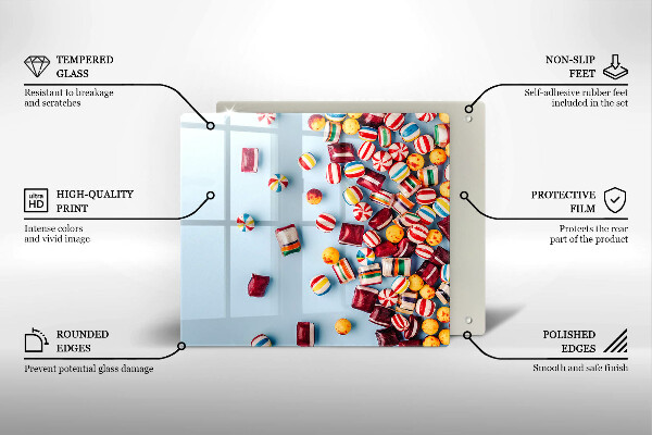 Krycia doska na sporák Farebné cukríky