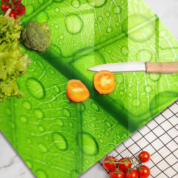 Sklo za varnú dosku Detailný záber na list