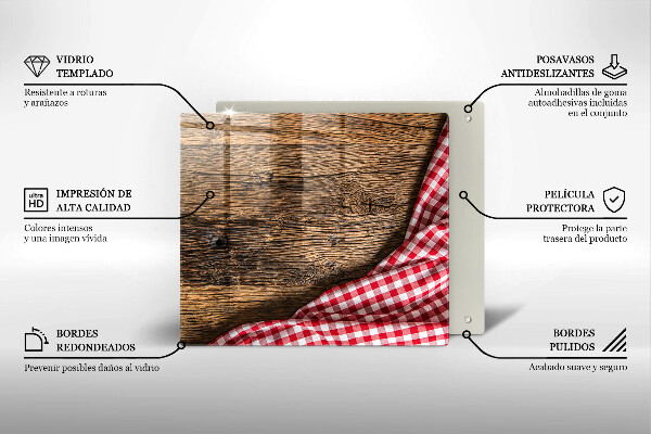 Sklenený kryt za sporák Drevený stôl