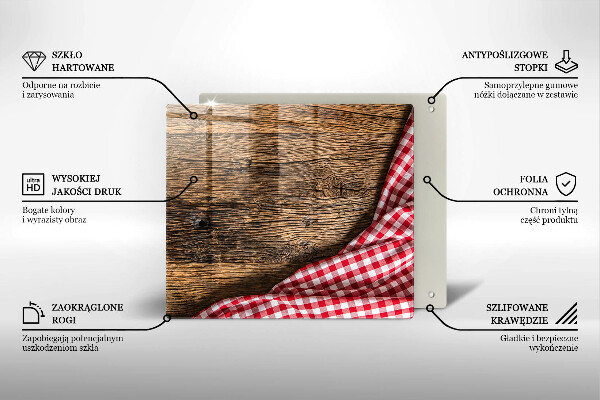 Sklenený kryt za sporák Drevený stôl